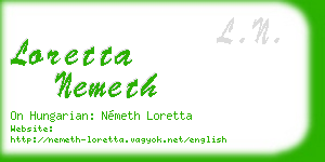 loretta nemeth business card