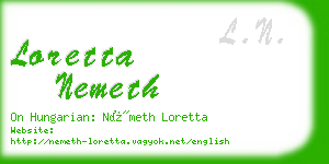 loretta nemeth business card